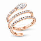 Marquise Cut Multi Row Ring