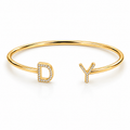 The Cha Bangle – Your Two-Initial Pavé Statement