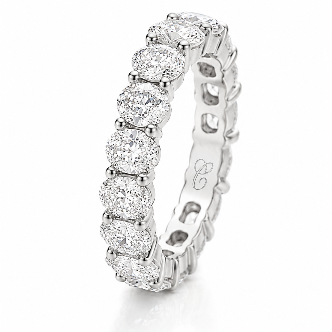 Oval Cut Eternity Ring