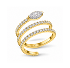 Marquise Cut Multi Row Ring