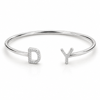 The Cha Bangle – Your Two-Initial Pavé Statement