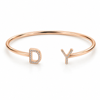 The Cha Bangle – Your Two-Initial Pavé Statement