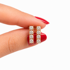 Diamond Drop Earrings - 14k Witgoud