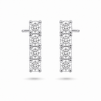 Diamond Drop Earrings - 18k Witgoud