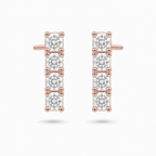 Diamond Drop Earrings - 18k Roségoud
