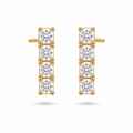 Diamond Drop Earrings - 14k Geelgoud