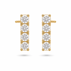Diamond Drop Earrings - 14k Geelgoud