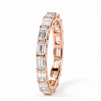 Smaragd Cut Eternity Ring