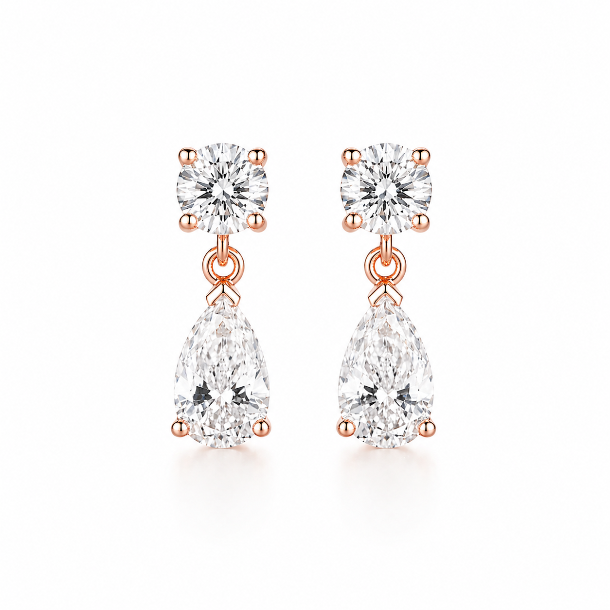 Flow Diamond Drop Earrings (Pair)