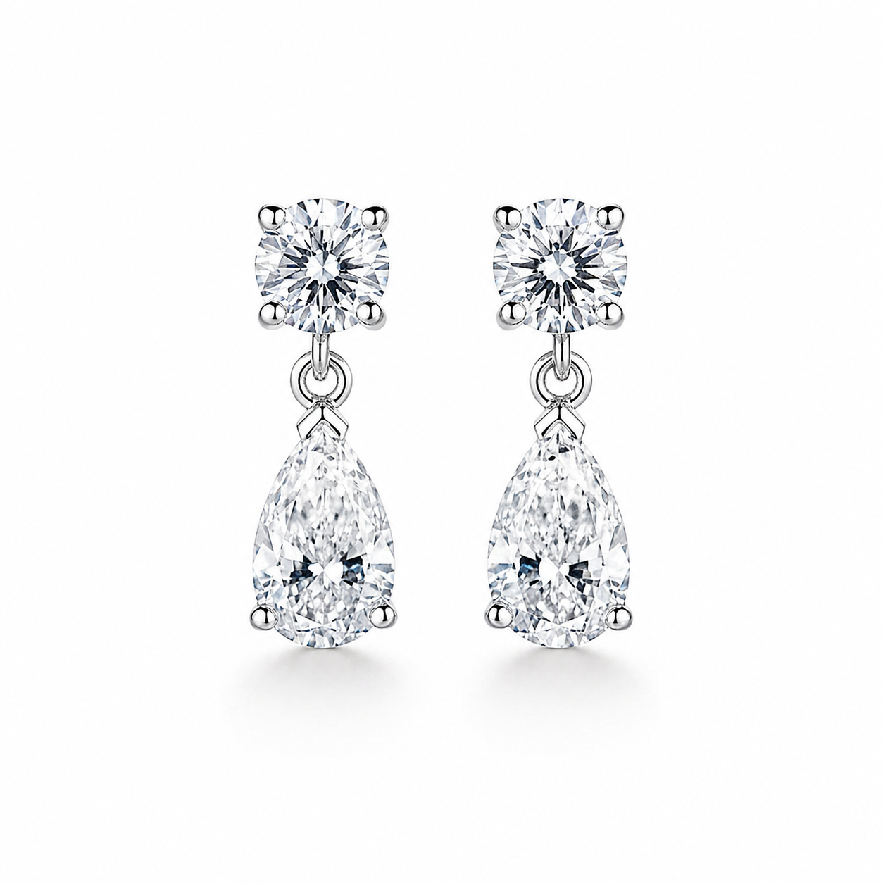 Flow Diamond Drop Earrings (Pair)