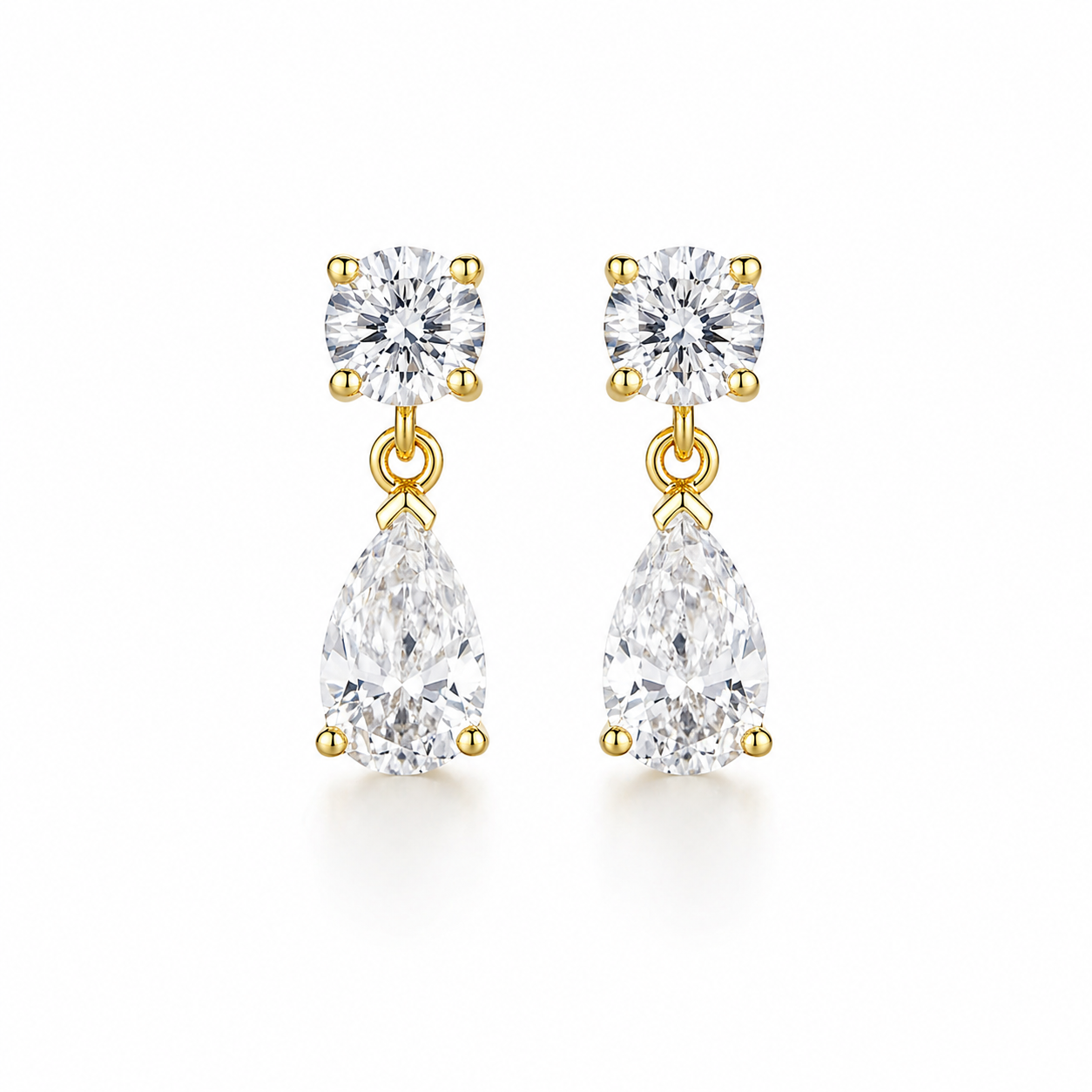 Flow Diamond Drop Earrings (Pair)