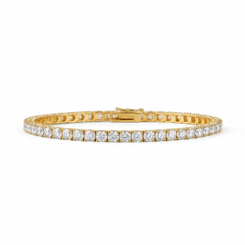 Tennisarmband 18k goud verguld van Cha Diamonds met hoogwaardige lab-grown diamanten