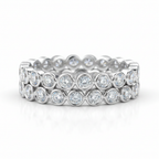 Ronde Bezel Diamanten Ring 14k goud van Cha Diamonds met hoogwaardige lab-grown diamanten