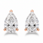 Pear Diamond Stud Earrings (Pair)
