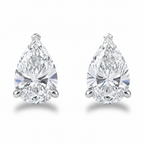 Pear Diamond Stud Earrings (Pair)