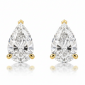 Pear Diamond Stud Earrings (Pair)