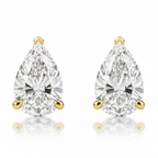 Pear Diamond Stud Earrings (Pair)