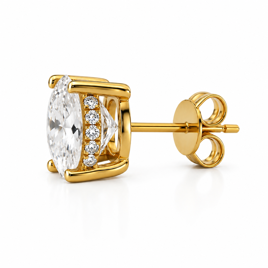 Eternal Round Diamond Stud Earrings (Pair)