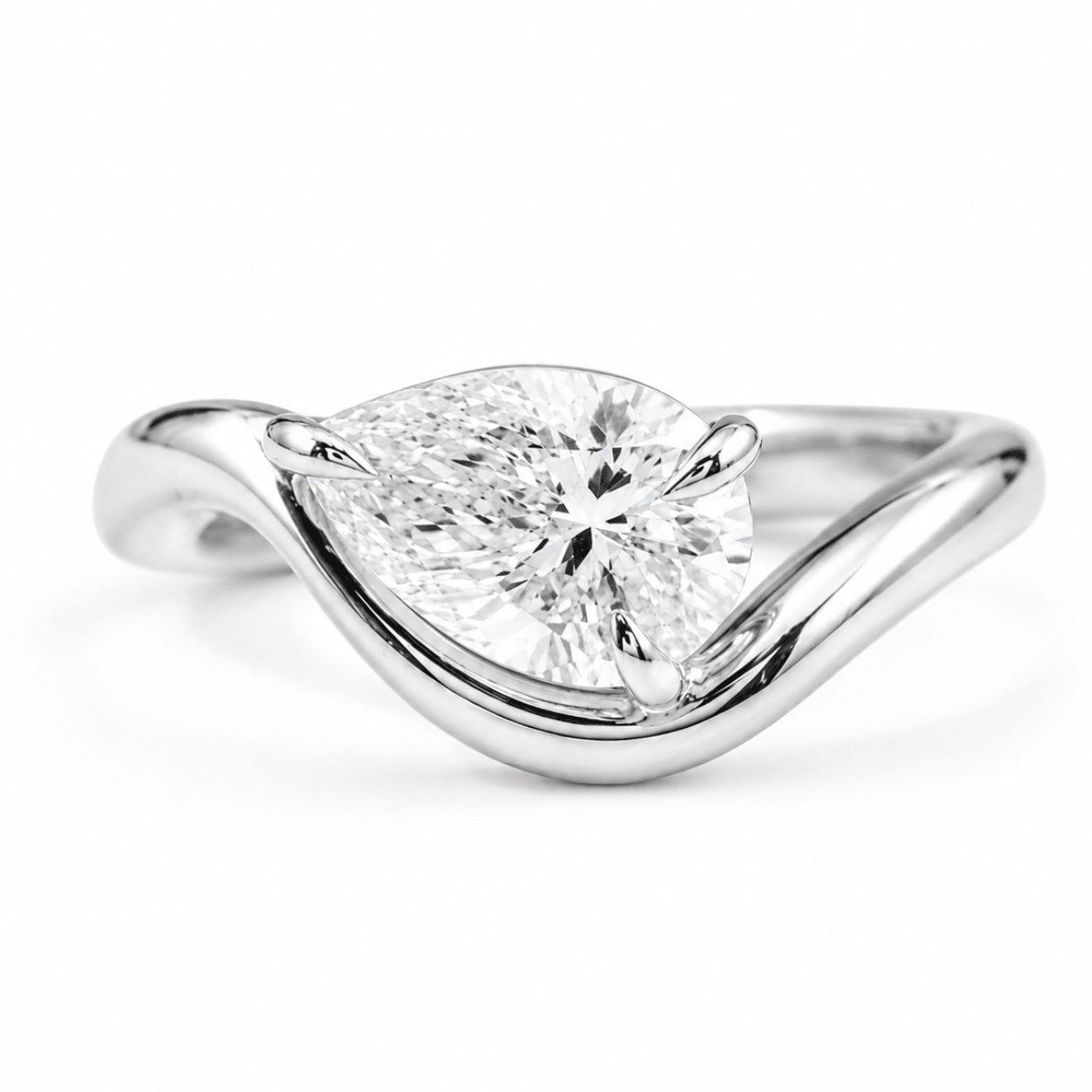 Angled Pear Diamond Ring fine - jewelry Cha Diamonds
