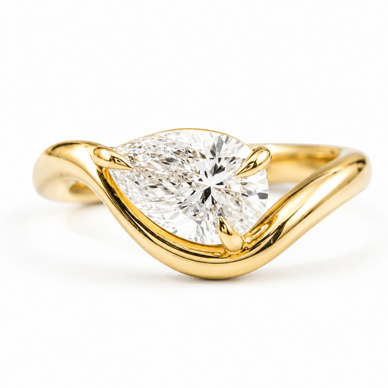 Angled Pear Diamond Ring fine - jewelry Cha Diamonds