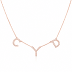Custom Initial Pavé Necklace Cha Diamonds