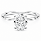 De Eternal Oval Solitaire Ring fine - jewelry Cha Diamonds