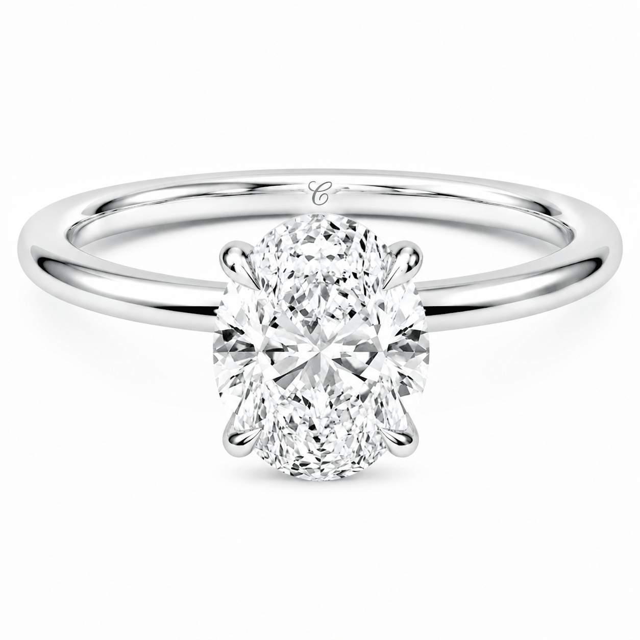 De Eternal Oval Solitaire Ring fine - jewelry Cha Diamonds