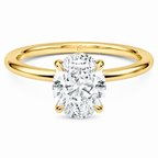 De Eternal Oval Solitaire Ring fine - jewelry Cha Diamonds