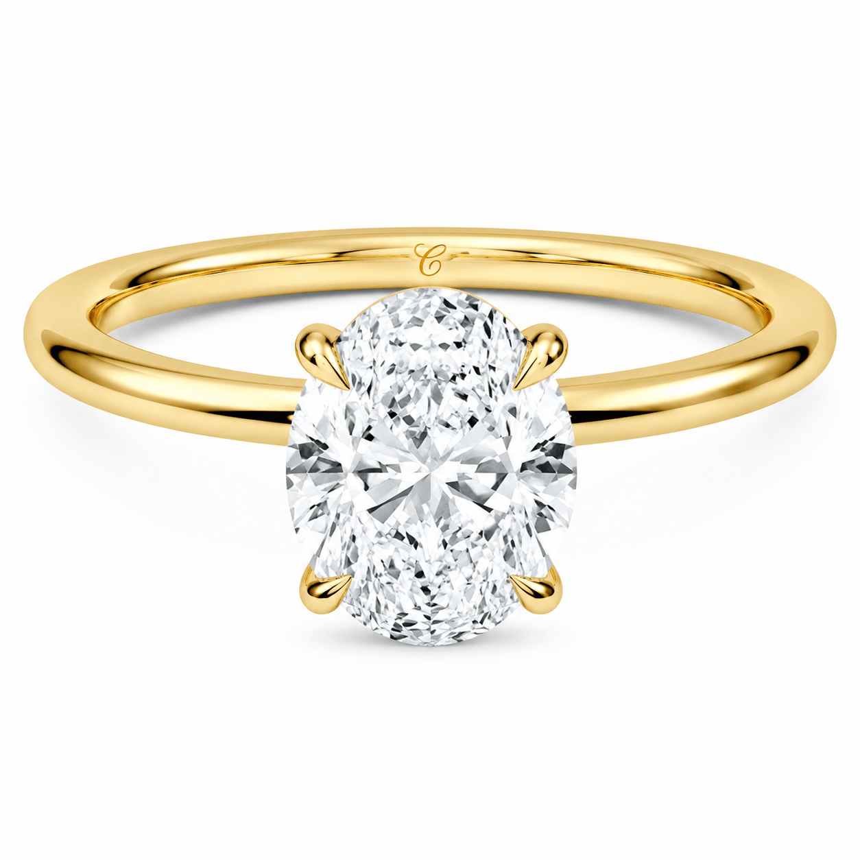 De Eternal Oval Solitaire Ring fine - jewelry Cha Diamonds