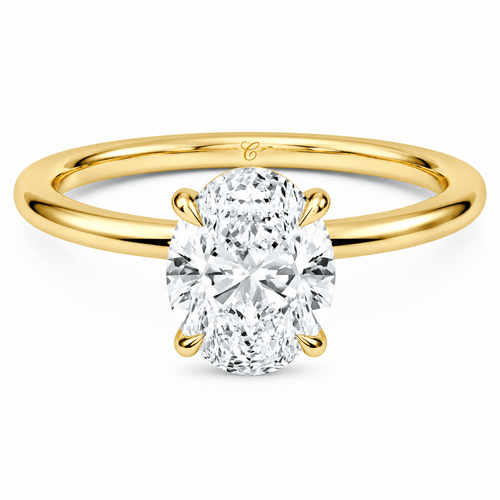 De Eternal Oval Solitaire Ring fine - jewelry Cha Diamonds