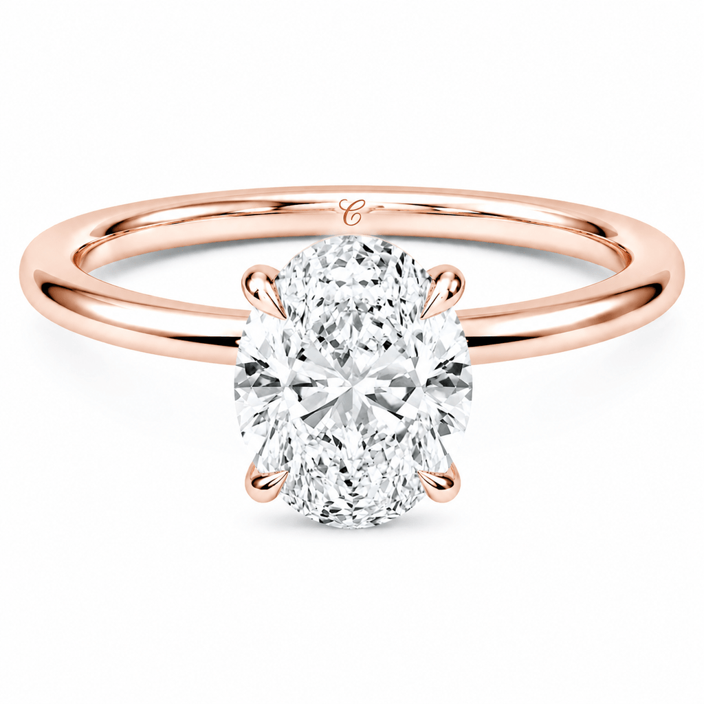 De Eternal Oval Solitaire Ring fine - jewelry Cha Diamonds