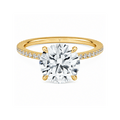 De Pavé Solitaire Ring fine - jewelry Cha Diamonds