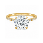 De Pavé Solitaire Ring fine - jewelry Cha Diamonds