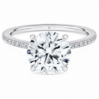 De Pavé Solitaire Ring fine - jewelry Cha Diamonds
