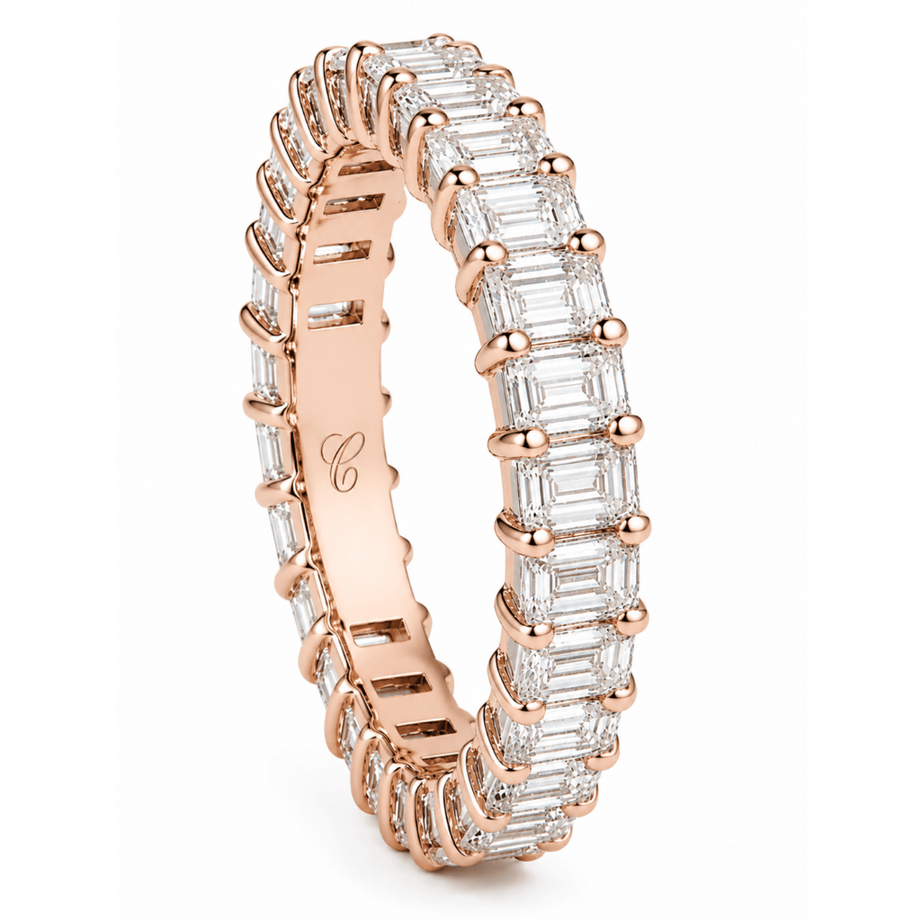 Emerald Cut Eternity Ring fine - jewelry Cha Diamonds