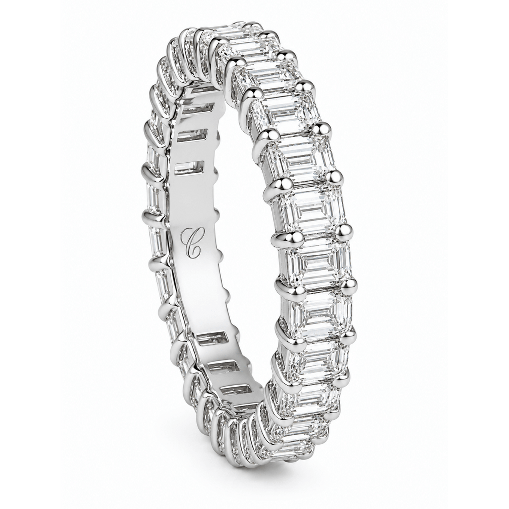 Emerald Cut Eternity Ring fine - jewelry Cha Diamonds