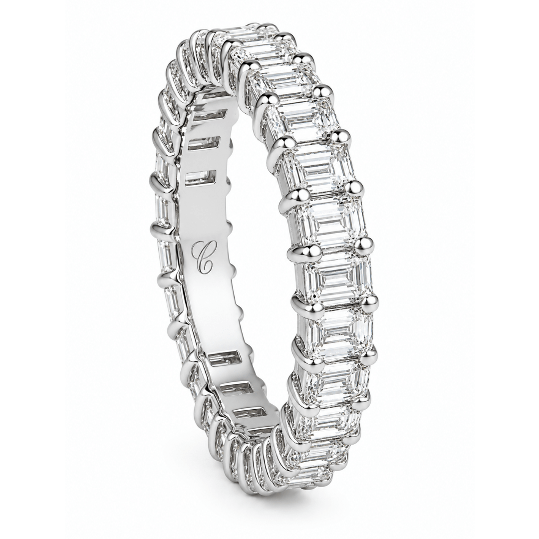 Emerald Cut Eternity Ring fine - jewelry Cha Diamonds