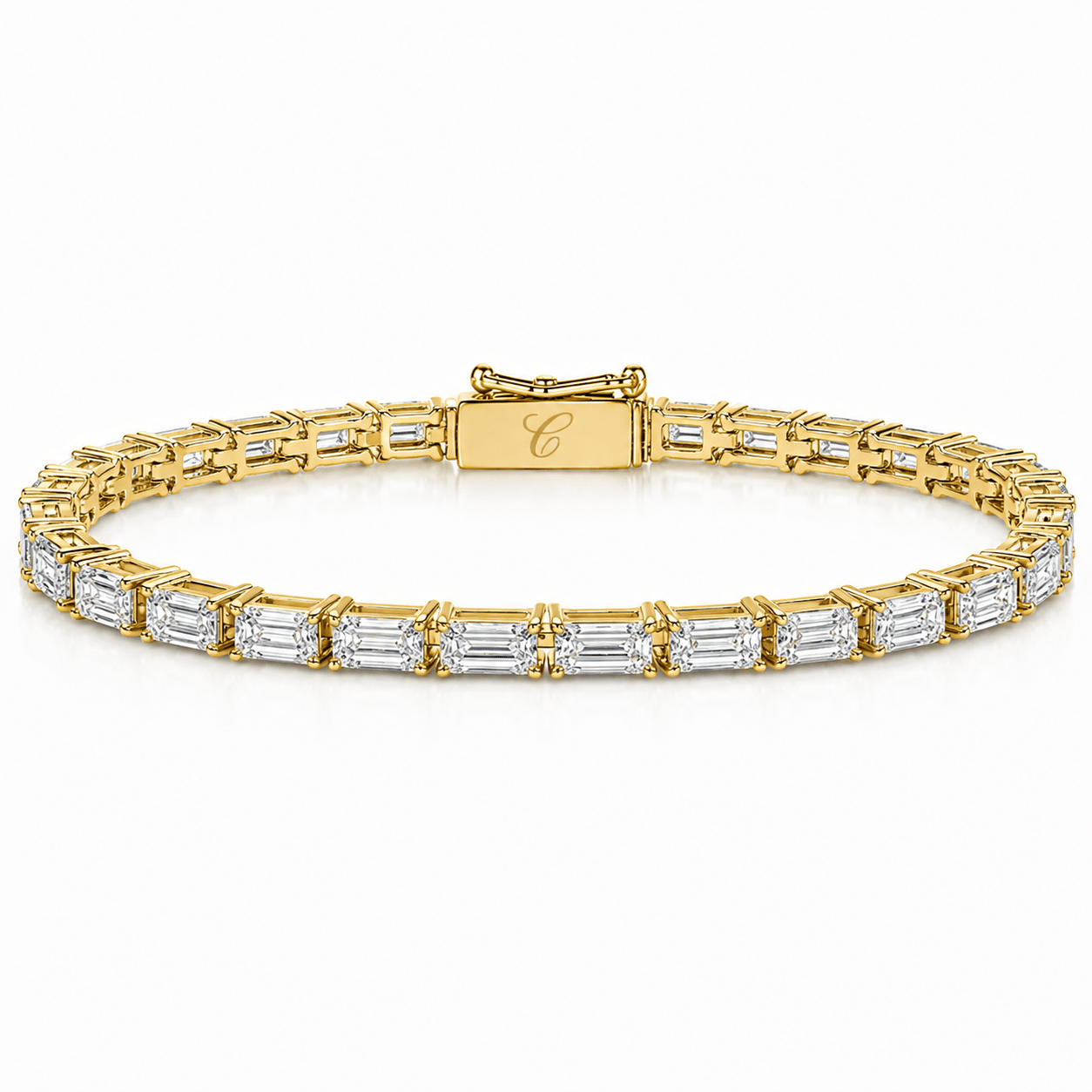 Emerald Cut Tennis Armband (Horizontaal) Cha Diamonds