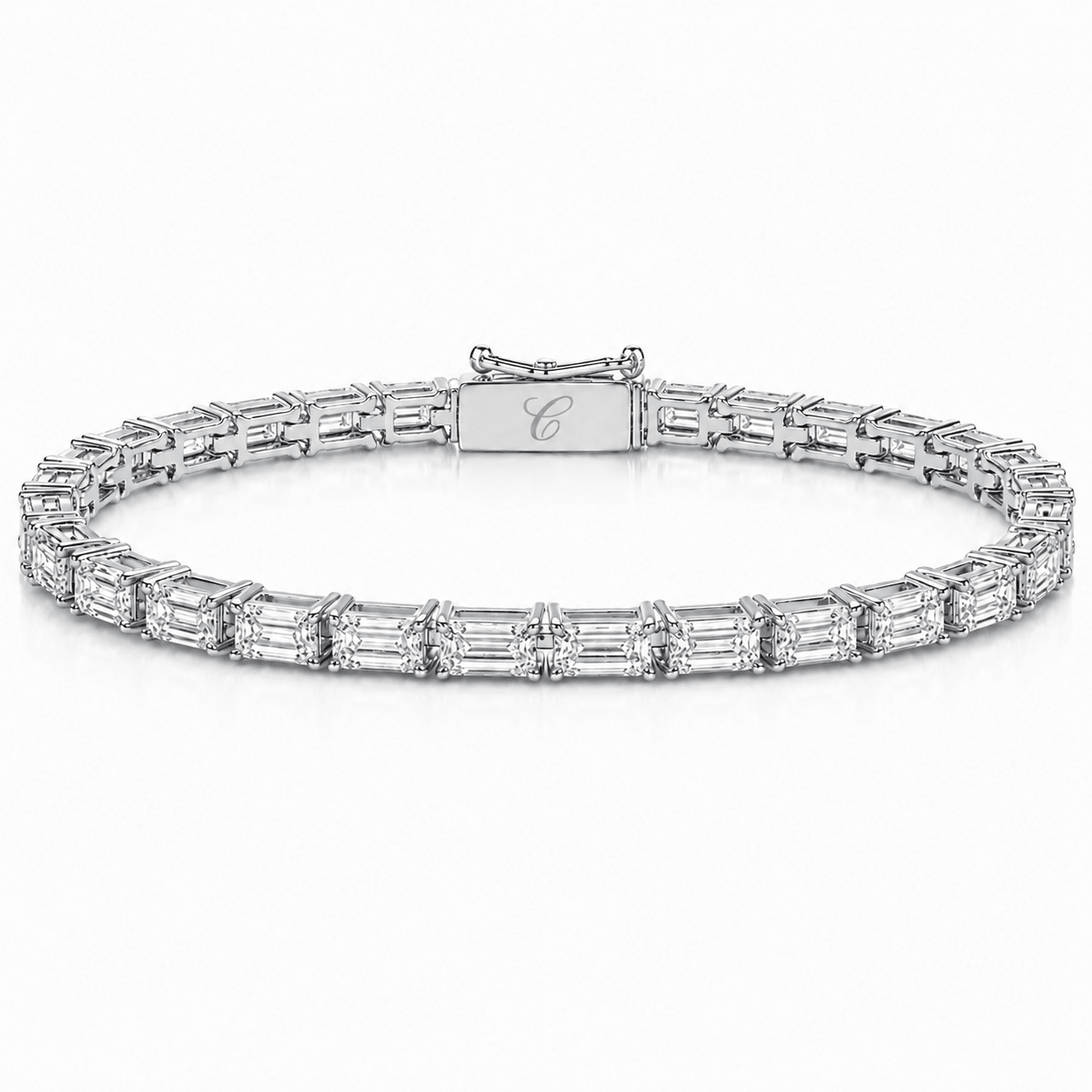 Emerald Cut Tennis Armband (Horizontaal) Cha Diamonds