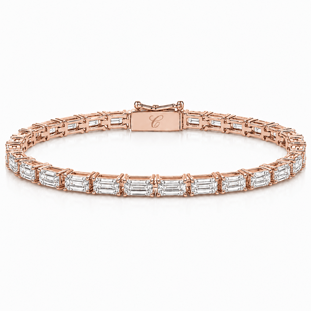 Emerald Cut Tennis Armband (Horizontaal) Cha Diamonds