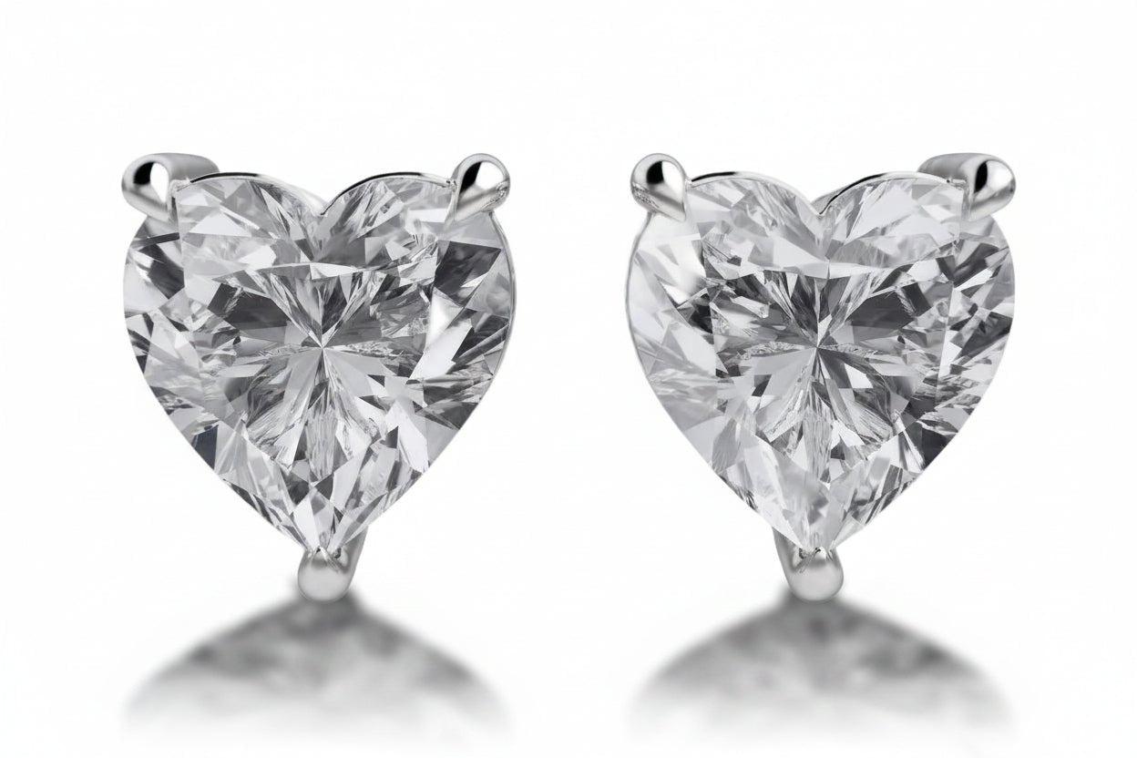 Eternal Heart Diamond Stud Earrings (Pair) fine - jewelry Cha Diamonds