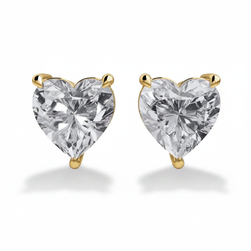 Eternal Heart Diamond Stud Earrings (Pair) fine - jewelry Cha Diamonds