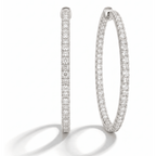 Eternal Pavé Diamond Hoop Earrings (Large) fine - jewelry Cha Diamonds