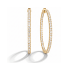 Eternal Pavé Diamond Hoop Earrings (Large) fine - jewelry Cha Diamonds