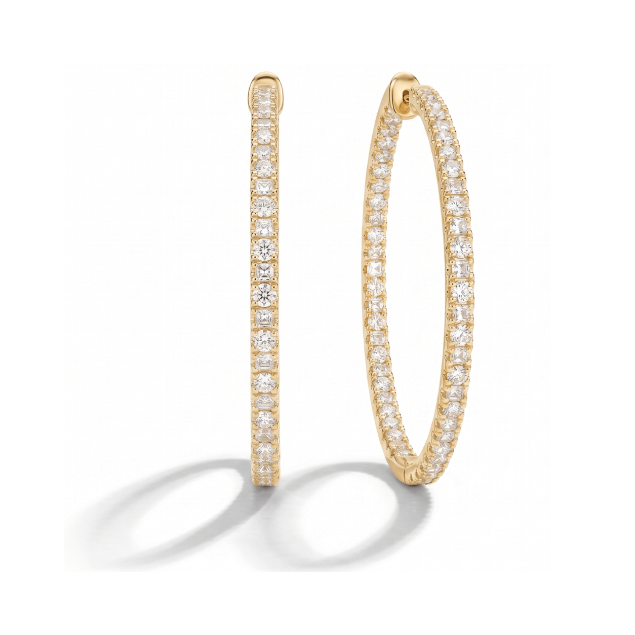 Eternal Pavé Diamond Hoop Earrings (Large) fine - jewelry Cha Diamonds