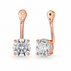 Glow Drop oorbellen met ronde briljant lab-grown diamanten in 14K roségoud
