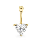 Glow Drop oorbel met driehoekige trillion cut lab-grown diamant in 14K geelgoud