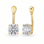Glow Drop oorbellen met ronde briljant lab-grown diamanten in 14K geelgoud