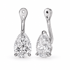 Glow Drop oorbellen met peervormige lab-grown diamanten in 14K witgoud