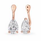 Glow Drop oorbellen met peervormige lab-grown diamanten in 14K roségoud
